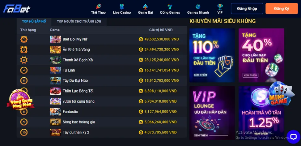 Thưởng nạp tiền hàng ngày okking9